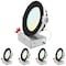 Luxrite 5 Inch LED Recessed Downlights 5CCT 2700K-5000K 18W 1600LM Dimmable Wet Rated IC Rated Black, 4PK LR22634 LR22654-4PK - alternate 1